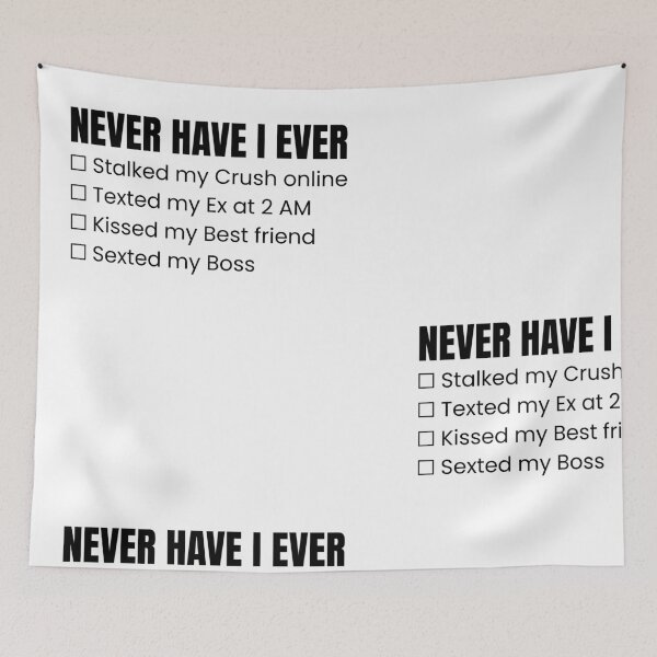 Item preview, Never have I ever designed and sold by rebuZZ-Apparels-The Minimalistic Buzz.