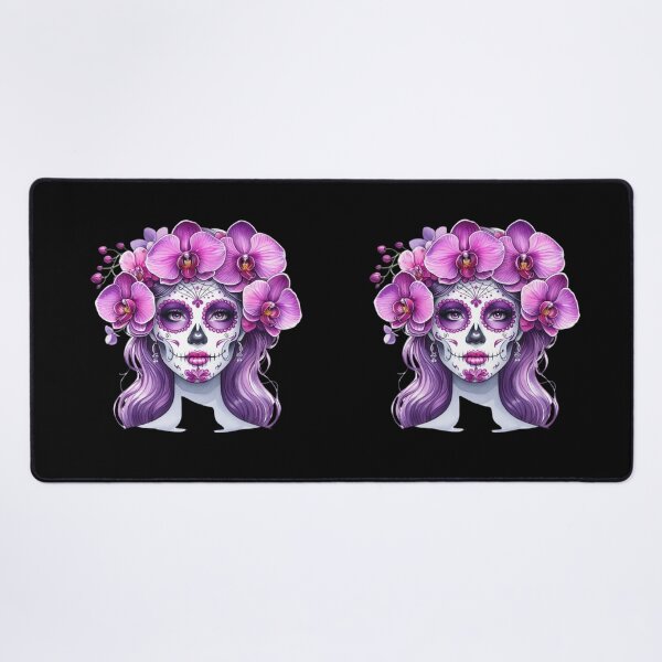 Item preview, Orchid Calavera: Purple Skull in a Crown of Phalaenopsis designed and sold by Dominik1994.