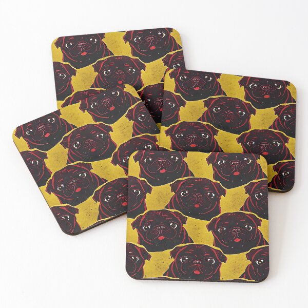 Item preview, Playful Pug Faces Pattern designed and sold by dreampik.