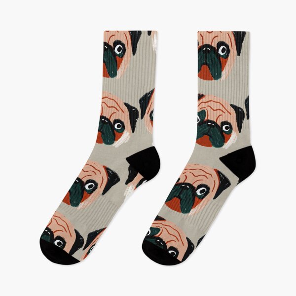 Item preview, Playful Pug Faces Pattern designed and sold by dreampik.