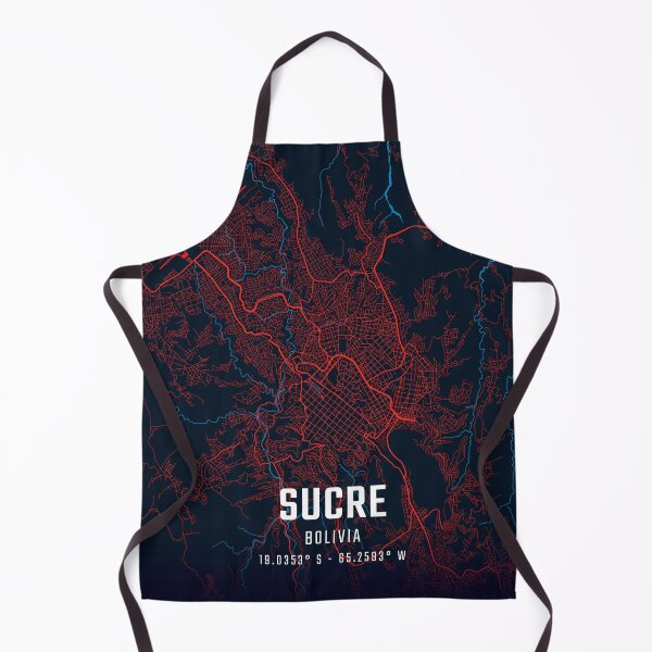 Item preview, Sucre Red & Blue Minimalist Map designed and sold by HomeLivingCo.