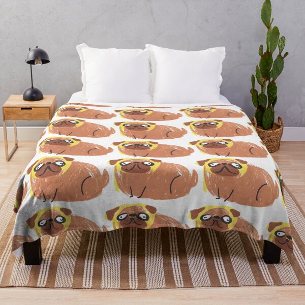Item preview, Playful Pug Faces Pattern designed and sold by dreampik.