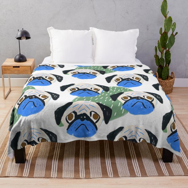 Item preview, Playful Pug Faces Pattern designed and sold by dreampik.