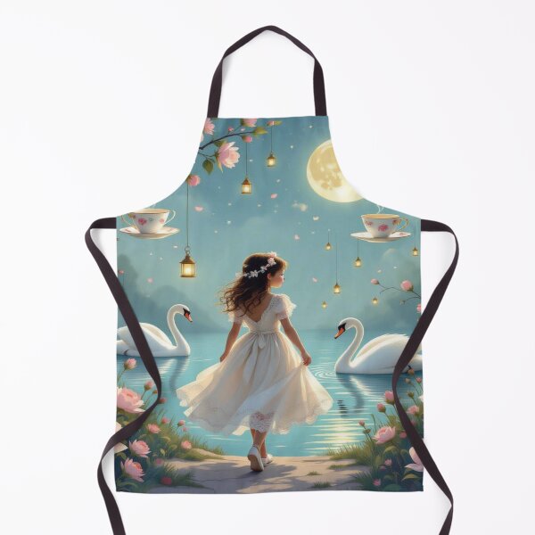 Item preview, Whimsical garden ballet – between swans, teacups & moonlit serenity designed and sold by FotoworldEdel.