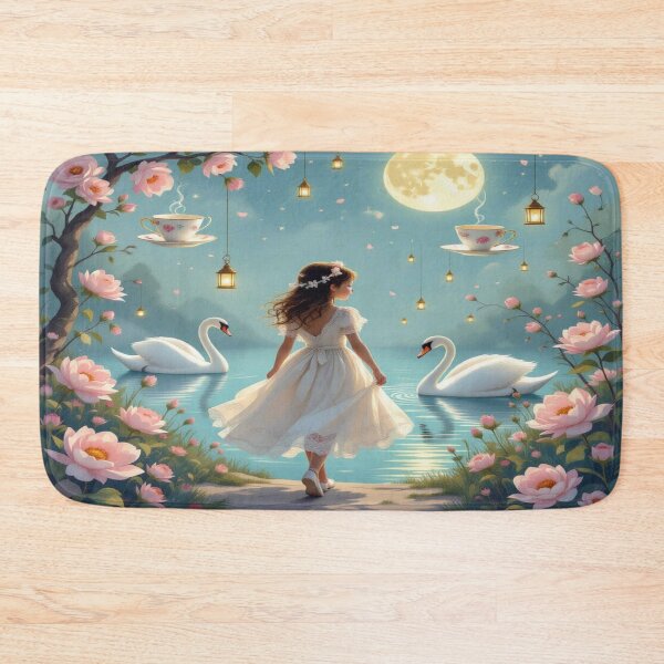 Item preview, Whimsical garden ballet – between swans, teacups & moonlit serenity designed and sold by FotoworldEdel.