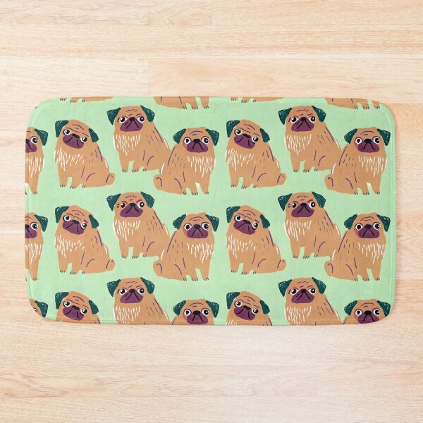 Item preview, Playful Pug Faces Pattern designed and sold by dreampik.
