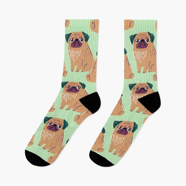 Item preview, Playful Pug Faces Pattern designed and sold by dreampik.
