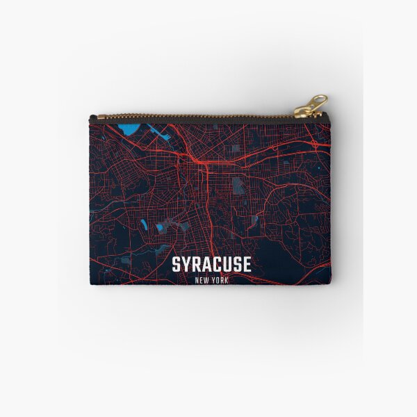 Item preview, Syracuse Red & Blue Minimalist Map designed and sold by HomeLivingCo.