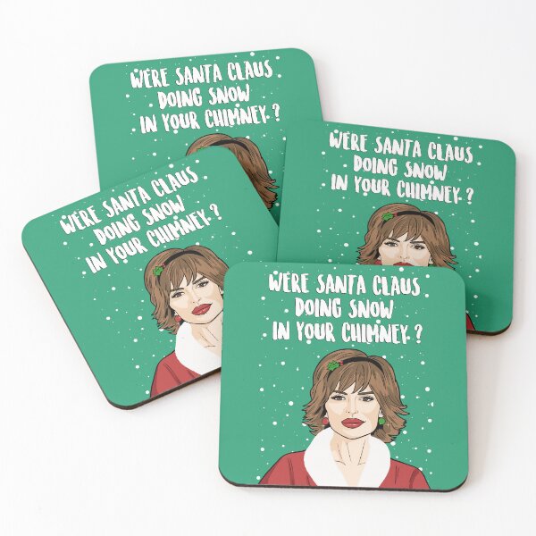 Item preview, Lisa Rinna - Were Santa Claus Doing Snow In Your Chimney ? - Real Housewives of Beverly Hills Christmas Card RHOBH designed and sold by PopShopDesignFR.