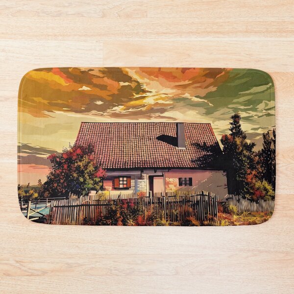 Item preview, Funky Little House with Fence designed and sold by tomorrowsart.