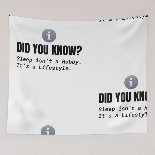 Item preview, Did you know? SLEEP is a LIFESTYLE. designed and sold by rebuZZ-Apparels-The Minimalistic Buzz.