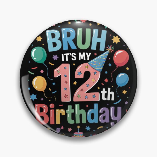Item preview, Bruh It's My 12th Birthday Sarcastic 12 Years Old Kids  designed and sold by KonstanKoraner.