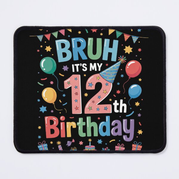 Item preview, Bruh It's My 12th Birthday Sarcastic 12 Years Old Kids  designed and sold by KonstanKoraner.