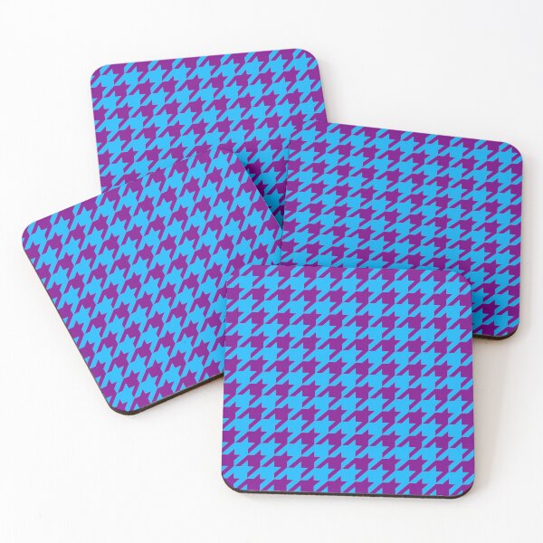 Item preview, Purple Blue Houndstooth Check Pattern Design  designed and sold by PatternTitan.