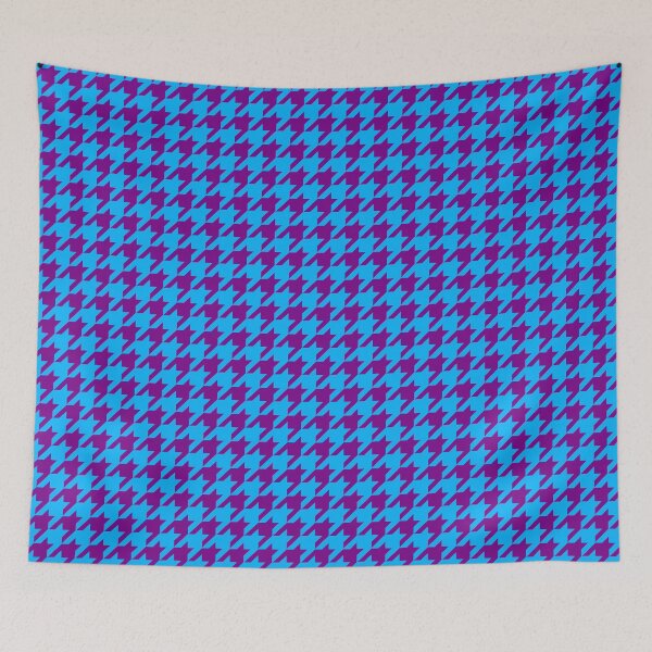 Item preview, Purple Blue Houndstooth Check Pattern Design  designed and sold by PatternTitan.