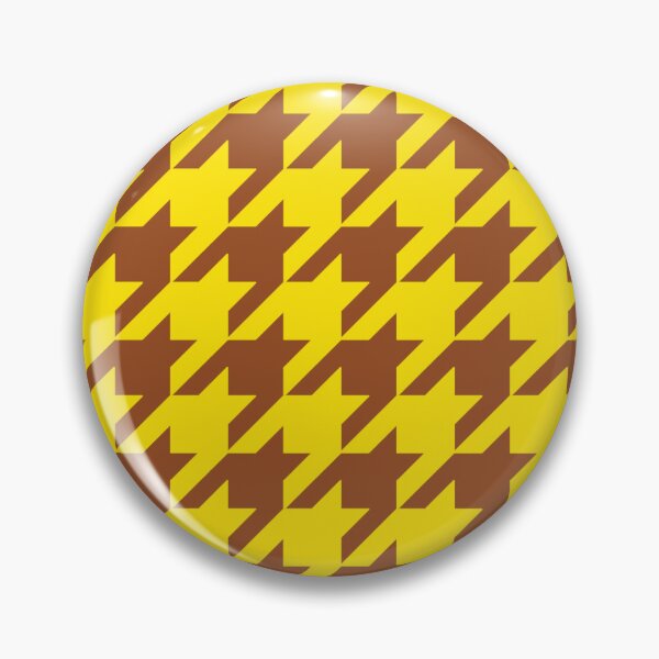 Item preview, Brown Yellow Houndstooth Check Pattern Design  designed and sold by PatternTitan.
