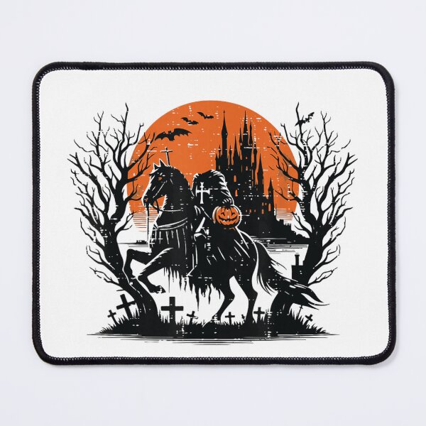 Item preview, Headless Horseman Castle Graveyard Halloween Horror Vintage Art designed and sold by NguboNorento.