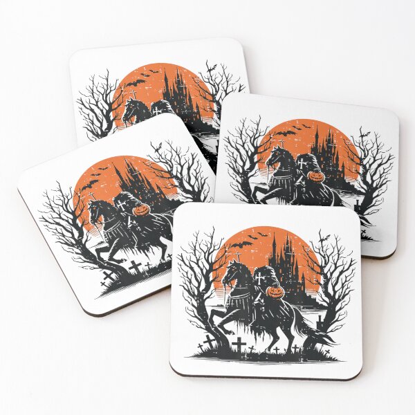 Item preview, Headless Horseman Castle Graveyard Halloween Horror Vintage Art designed and sold by NguboNorento.