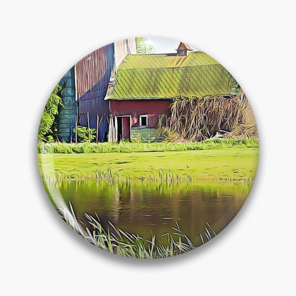 Item preview, Old Barn with Pond designed and sold by tomorrowsart.
