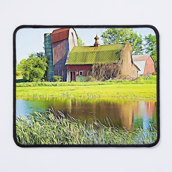 Item preview, Old Barn with Pond designed and sold by tomorrowsart.