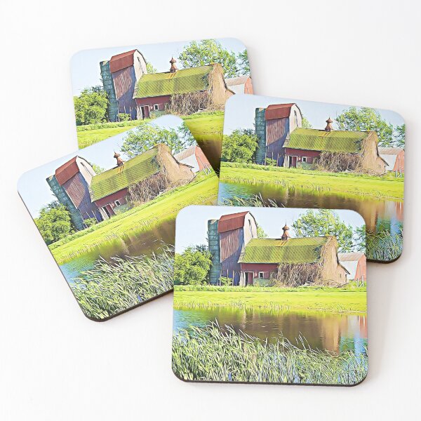 Item preview, Old Barn with Pond designed and sold by tomorrowsart.