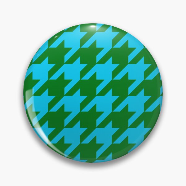 Item preview, Green and Light Blue Houndstooth Check Pattern Design  designed and sold by PatternTitan.