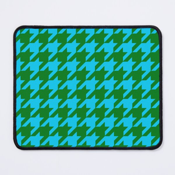 Item preview, Green and Light Blue Houndstooth Check Pattern Design  designed and sold by PatternTitan.