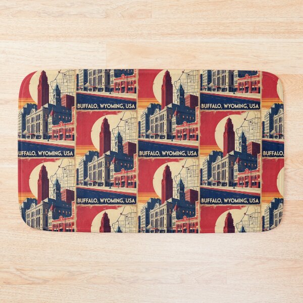 Item preview, Buffalo Wyoming 1950s USA Vintage Travel Tourism designed and sold by TravelersGems.