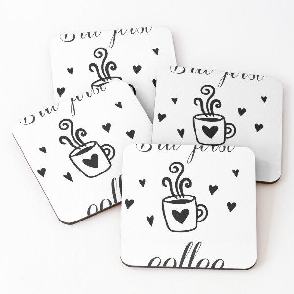 Item preview, But First Coffee: Black and White Script Lettering Mug Art designed and sold by Aroudj.