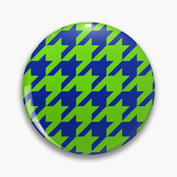 Item preview, Green Blue Houndstooth Check Pattern Design  designed and sold by PatternTitan.