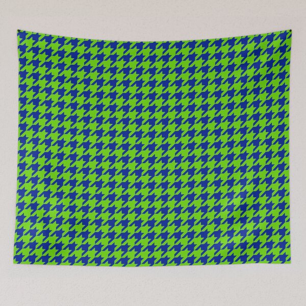 Item preview, Green Blue Houndstooth Check Pattern Design  designed and sold by PatternTitan.
