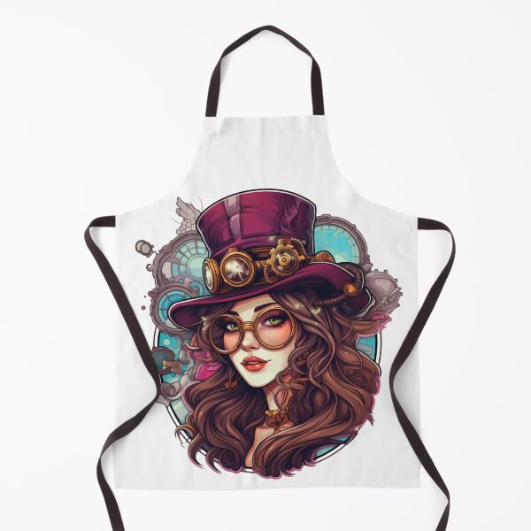 Artikelvorschau, Steampunk-Dame Rote Erfinderin – Retro Futuristisches Porträt entworfen und verkauft von RBCreates.