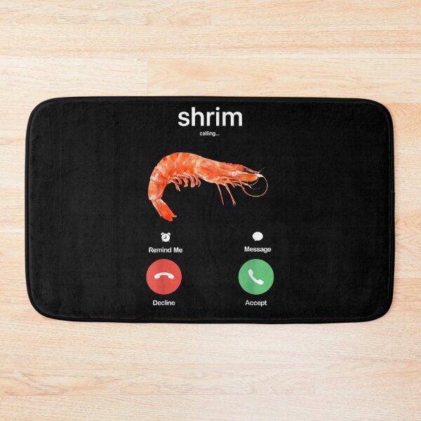 Item preview, Funny Shrimp Calling Phone Screen Seafood Meme Graphic Art designed and sold by RannaHile.