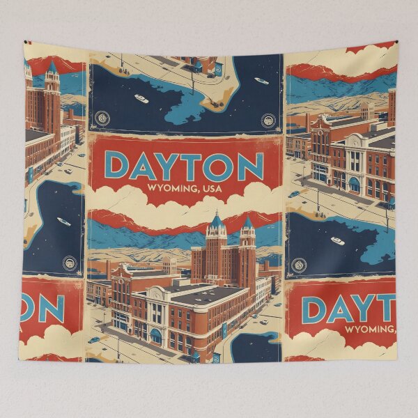 Item preview, Dayton Wyoming 1950s USA Vintage Travel Tourism designed and sold by TravelersGems.