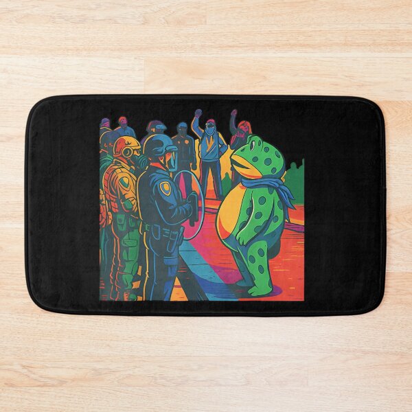 Item preview, Frog Protest Police Confrontation Pop Art Social Justice Graphic designed and sold by DaphoLatara.