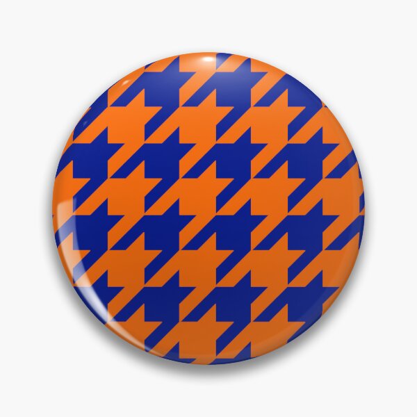 Item preview, Orange Blue Houndstooth Check Pattern Design  designed and sold by PatternTitan.