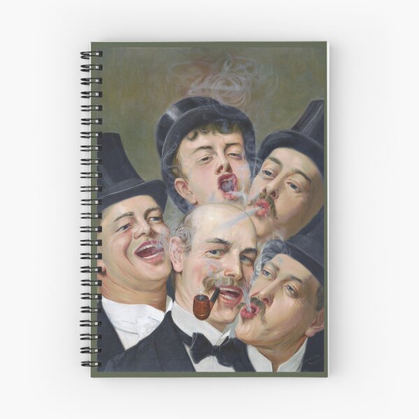 Item preview, The Jolly Smoking Men Chromolithograph designed and sold by mamiespaw.