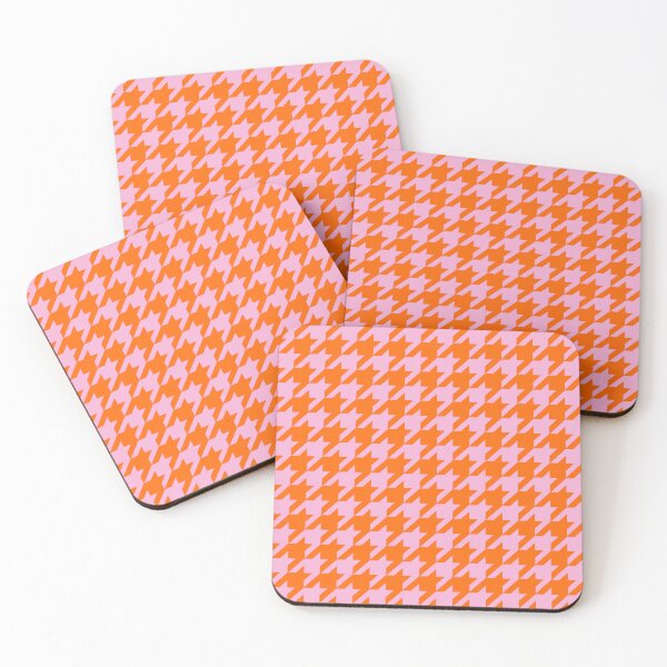 Item preview, Orange Pink Houndstooth Check Pattern Design  designed and sold by PatternTitan.