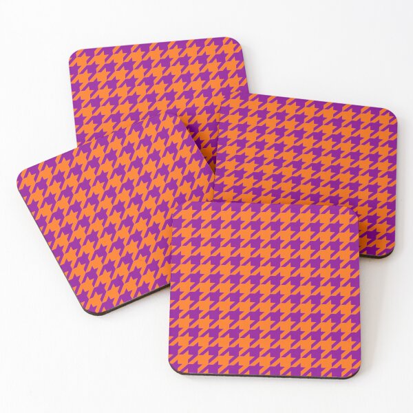 Item preview,  Orange Purple Houndstooth Check Pattern Design  designed and sold by PatternTitan.