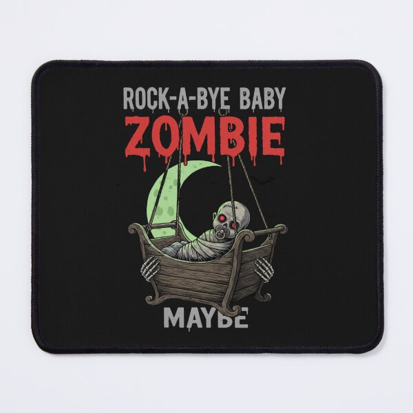 Item preview, Rock-a-Bye Zombie Halloween Shirt - Horror Nursery Pun Sticker designed and sold by GeniePixel.