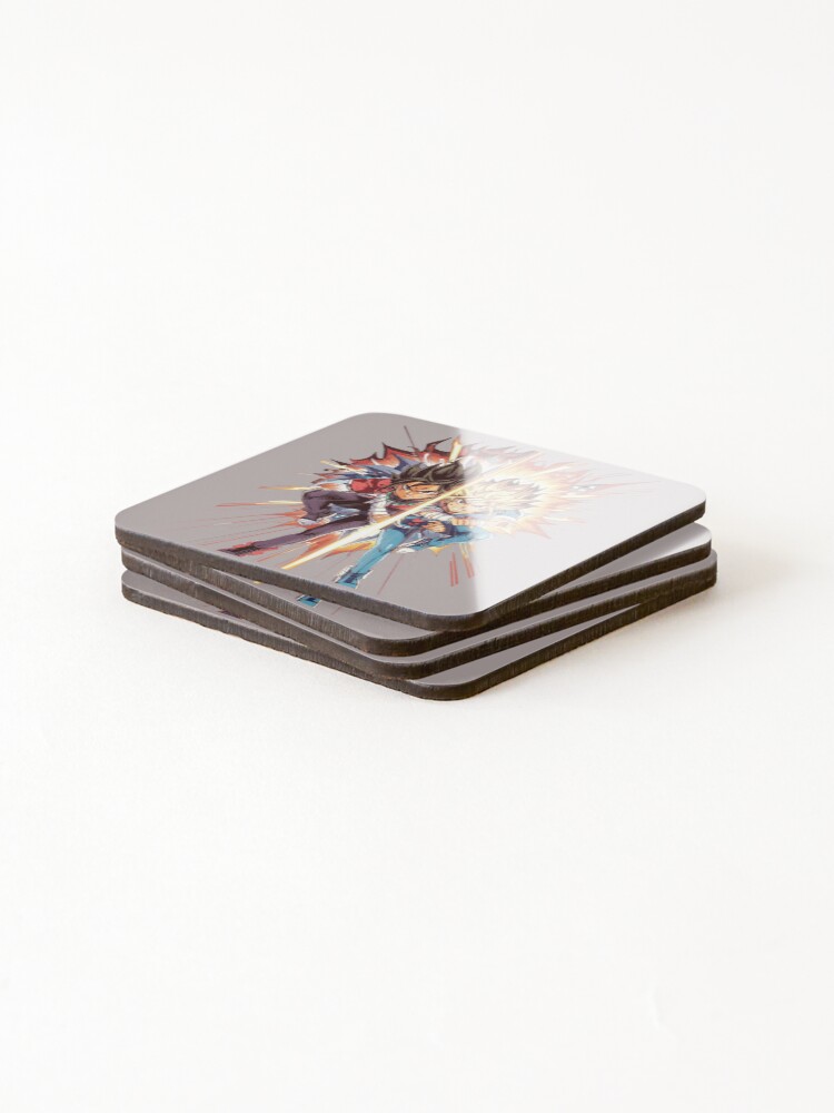 Thumbnail 4 of 5, Coasters (Set of 4), Heated Rivalry – Racing Rivals Illustration designed and sold by EcoArtTees.