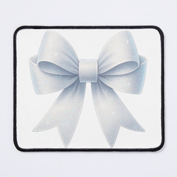 Item preview, White Glittery Bow with Sparkle Effects designed and sold by ArtfulWeave.