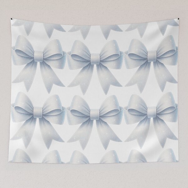 Item preview, White Glittery Bow with Sparkle Effects designed and sold by ArtfulWeave.
