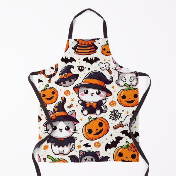 Item preview, Cute Halloween pattern with cats, bats and pumpkins designed and sold by Silbays.