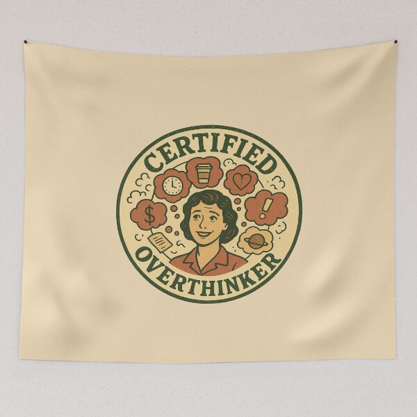 Item preview, Certified Overthinker designed and sold by DesignShopAD.