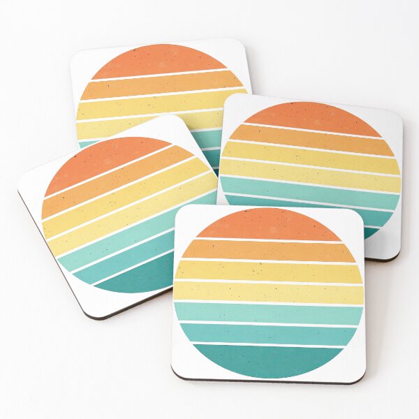 Item preview, Retro Sunset Circle with Horizontal Stripes designed and sold by ArtfulWeave.