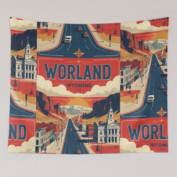 Item preview, Worland Wyoming 1950s USA Vintage Travel Tourism designed and sold by TravelersGems.