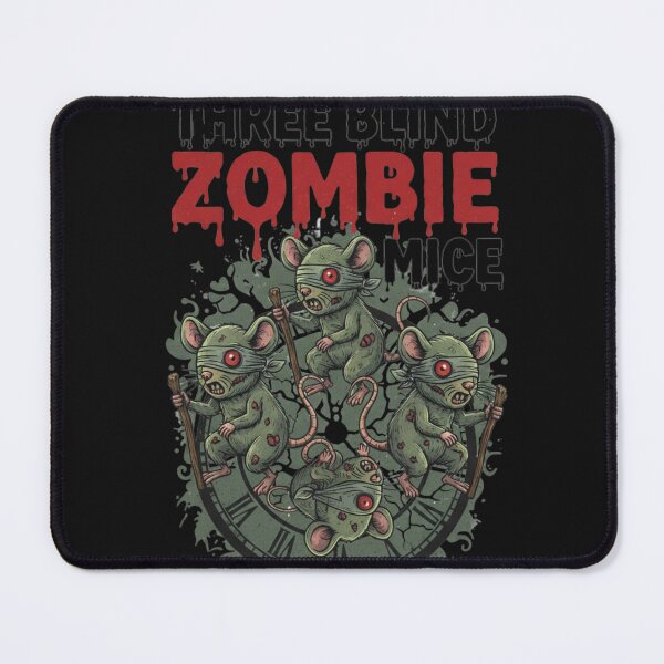 Item preview, Three Blind Zombie Mice Halloween Shirt - Undead Rhyme Mash Sticker designed and sold by GeniePixel.