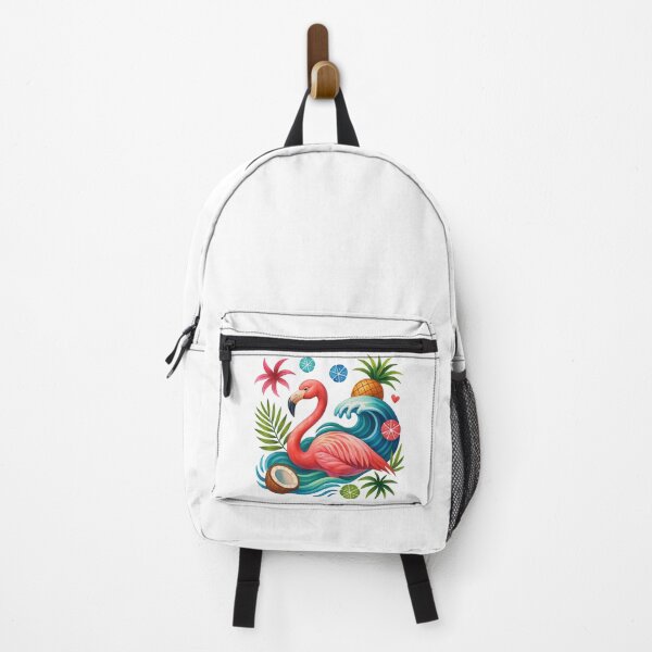 Item preview, Tropical Flamingo with Coconut and Pineapple designed and sold by ArtfulWeave.