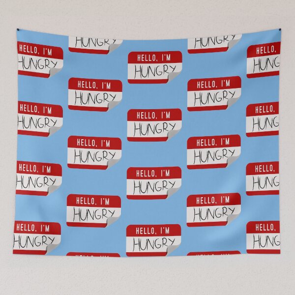 Item preview, Hello, I’m Hungry – Funny Name Tag designed and sold by Fun Funky Designs.